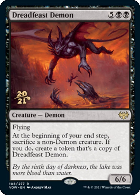 Image for Dreadfeast Demon (108) (Prerelease Cards) - Magic: The Gathering
