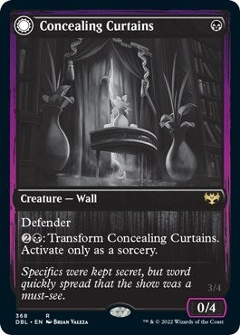 Image for Concealing Curtains (368) (Innistrad: Double Feature) - Magic: The Gathering