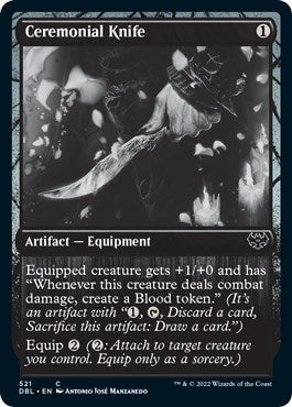 Image for Ceremonial Knife (521) (Innistrad: Double Feature) - Magic: The Gathering