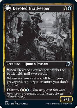 Image for Devoted Grafkeeper (218) (Innistrad: Double Feature) - Magic: The Gathering