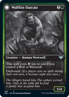 Image for Wolfkin Outcast (496) (Innistrad: Double Feature) - Magic: The Gathering
