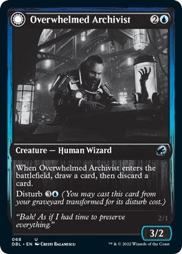Image for Overwhelmed Archivist (68) (Innistrad: Double Feature) - Magic: The Gathering