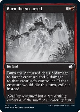 Image for Burn the Accursed (132) (Innistrad: Double Feature) - Magic: The Gathering