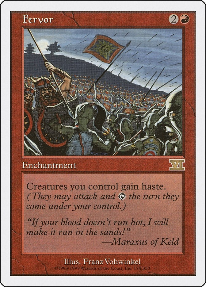 Image for Fervor (174) (Classic Sixth Edition) - Magic: The Gathering