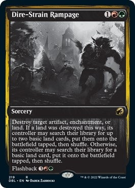 Image for Dire-Strain Rampage (219) (Innistrad: Double Feature) - Magic: The Gathering