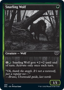 Image for Snarling Wolf (486) (486) (Innistrad: Double Feature) - Magic: The Gathering