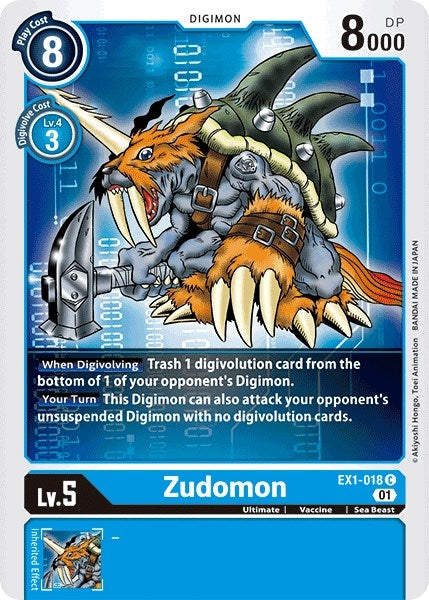 Image for Zudomon (EX1-018 C) (Classic Collection) - Digimon Card Game