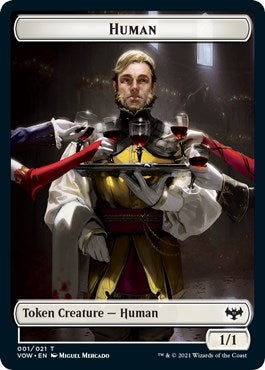 Image for Human (001) // Human Soldier Double-Sided Token (1 // 15) (Innistrad: Crimson Vow) - Magic: The Gathering
