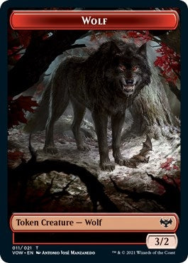 Image for Wolf (011) // Boar Double-Sided Token (11 // 12) (Innistrad: Crimson Vow) - Magic: The Gathering