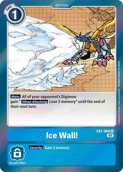 Image for Ice Wall! (EX1-068 R) (Classic Collection) - Digimon Card Game