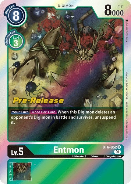 Image for Entmon (BT6-052 R) (Double Diamond Pre-Release Cards) - Digimon Card Game