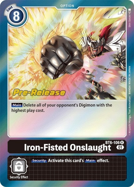 Image for Iron-Fisted Onslaught (BT6-106 R) (Double Diamond Pre-Release Cards) - Digimon Card Game