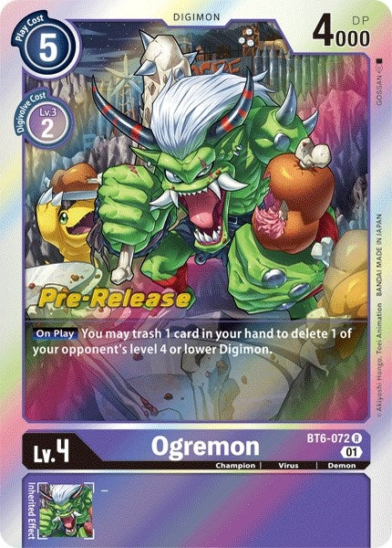 Image for Ogremon (BT6-072 R) (Double Diamond Pre-Release Cards) - Digimon Card Game