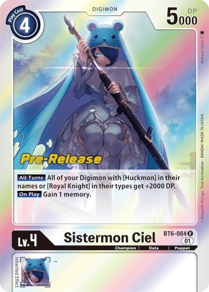 Image for Sistermon Ciel (BT6-084 R) (Double Diamond Pre-Release Cards) - Digimon Card Game