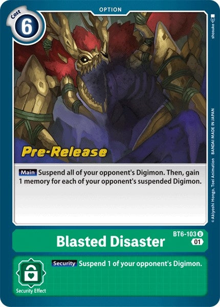 Image for Blasted Disaster (BT6-103 U) (Double Diamond Pre-Release Cards) - Digimon Card Game