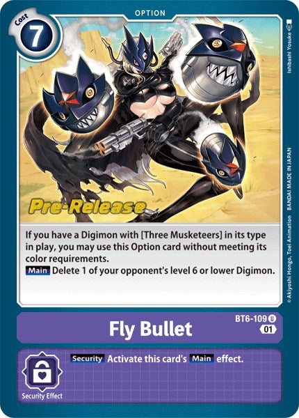 Image for Fly Bullet (BT6-109 U) (Double Diamond Pre-Release Cards) - Digimon Card Game