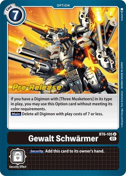 Image for Gewalt Schwarmer (BT6-105 U) (Double Diamond Pre-Release Cards) - Digimon Card Game