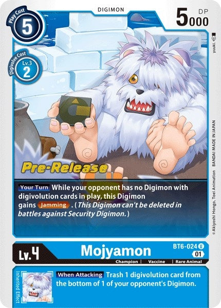 Image for Mojyamon (BT6-024 U) (Double Diamond Pre-Release Cards) - Digimon Card Game