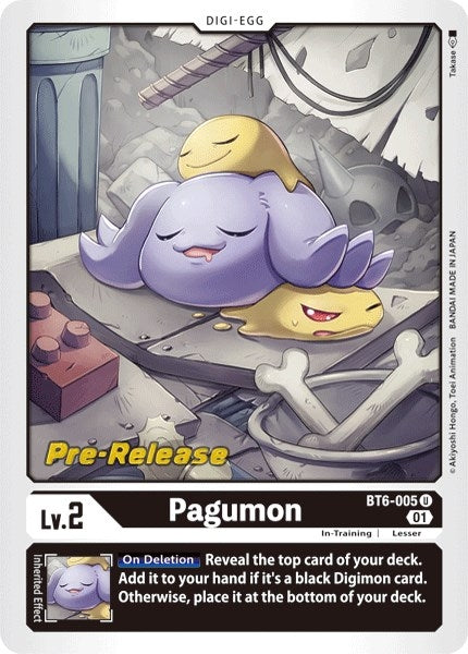 Image for Pagumon (BT6-005 U) (Double Diamond Pre-Release Cards) - Digimon Card Game