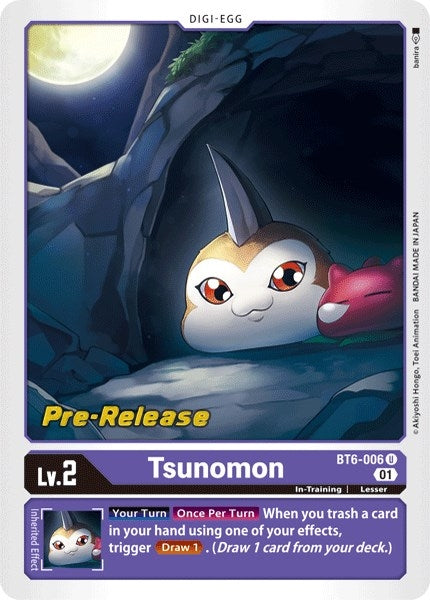 Image for Tsunomon (BT6-006 U) (Double Diamond Pre-Release Cards) - Digimon Card Game