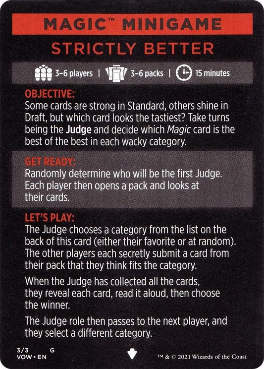 Image for Magic Minigame: Strictly Better (3) (Innistrad: Crimson Vow) - Magic: The Gathering