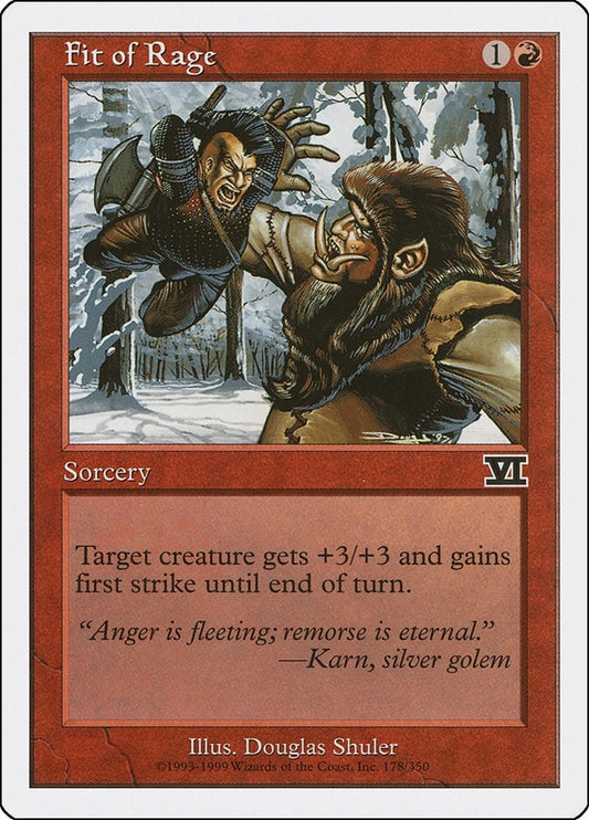 Image for Fit of Rage (178) (Classic Sixth Edition) - Magic: The Gathering