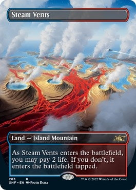 Image for Steam Vents (Borderless) (283) (Unfinity) - Magic: The Gathering