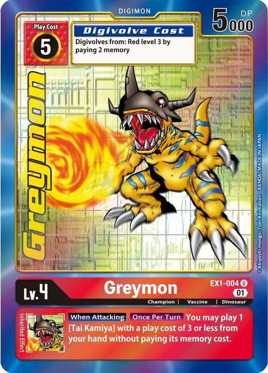 Image for Greymon (Alternate Art) (EX1-004 U) (Classic Collection) - Digimon Card Game