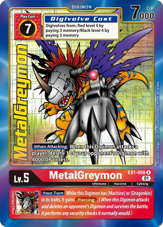 Image for MetalGreymon (Alternate Art) (EX1-008 R) (Classic Collection) - Digimon Card Game