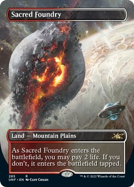 Image for Sacred Foundry (Borderless) (285) (Unfinity) - Magic: The Gathering