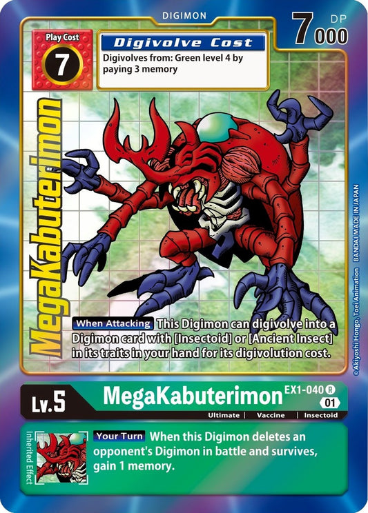 Image for MegaKabuterimon (Alternate Art) (EX1-040 R) (Classic Collection) - Digimon Card Game