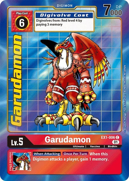 Image for Garudamon (Alternate Art) (EX1-006 C) (Classic Collection) - Digimon Card Game