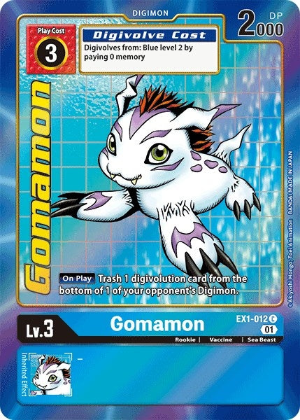 Image for Gomamon (Alternate Art) (EX1-012 C) (Classic Collection) - Digimon Card Game