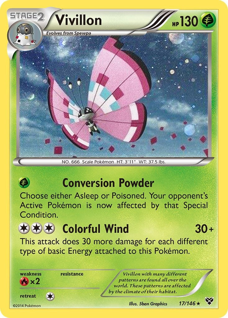 Image for Vivillon - 17/146 (Cosmos Holo) (017/146) (Blister Exclusives) - Pokemon