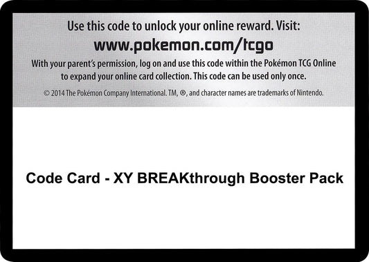 Image for Code Card - XY BREAKthrough Booster Pack (XY - BREAKthrough) - Pokemon
