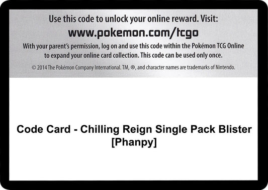 Image for Code Card - Chilling Reign Single Pack Blister [Phanpy] (SWSH06: Chilling Reign) - Pokemon