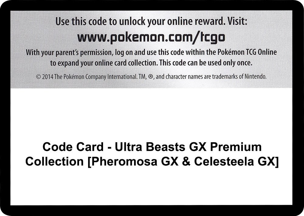 Image for Code Card - Ultra Beasts GX Premium Collection [Pheromosa GX & Celesteela GX] (SM - Crimson Invasion) - Pokemon