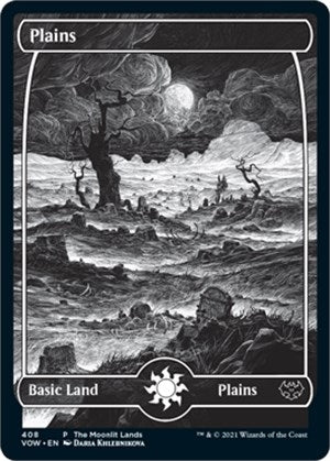 Image for Plains (Moonlit Land) (Foil Etched) (408) (WPN & Gateway Promos) - Magic: The Gathering