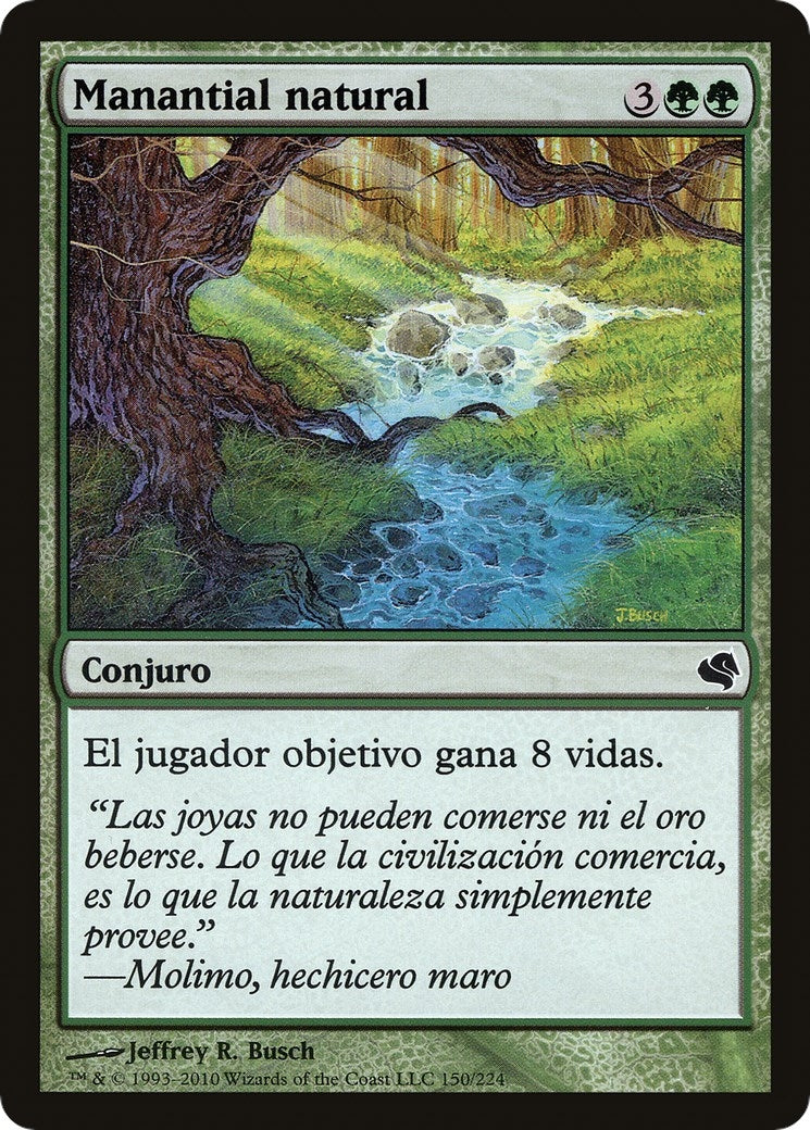 Image for Natural Spring (Spanish) - "Manantial natural" (150) (Magic Encyclopedia 2011 (Salvat)) - Magic: The Gathering