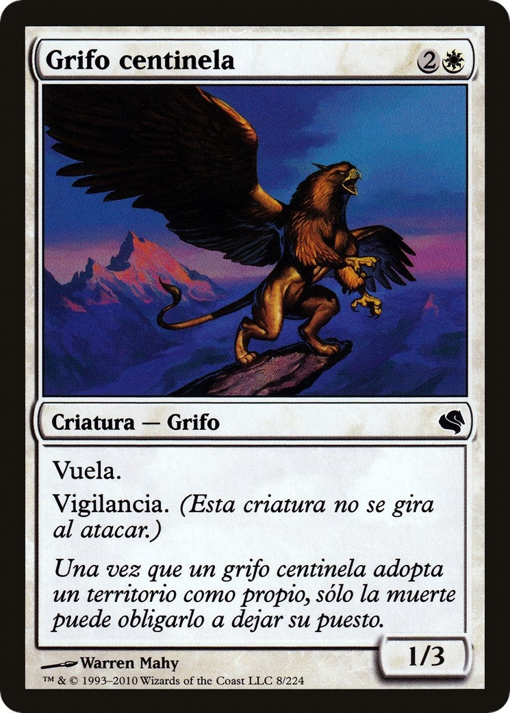 Image for Griffin Sentinel (Spanish) - "Grifo centinela" (8) (Magic Encyclopedia 2011 (Salvat)) - Magic: The Gathering