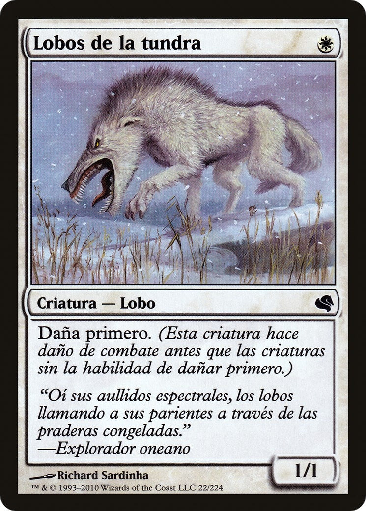 Image for Tundra Wolves (Spanish) - "Lobos de la tundra" (22) (Magic Encyclopedia 2011 (Salvat)) - Magic: The Gathering