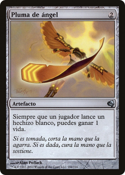 Image for Angel's Feather (Spanish) - "Pluma de angel" (184) (Magic Encyclopedia 2011 (Salvat)) - Magic: The Gathering