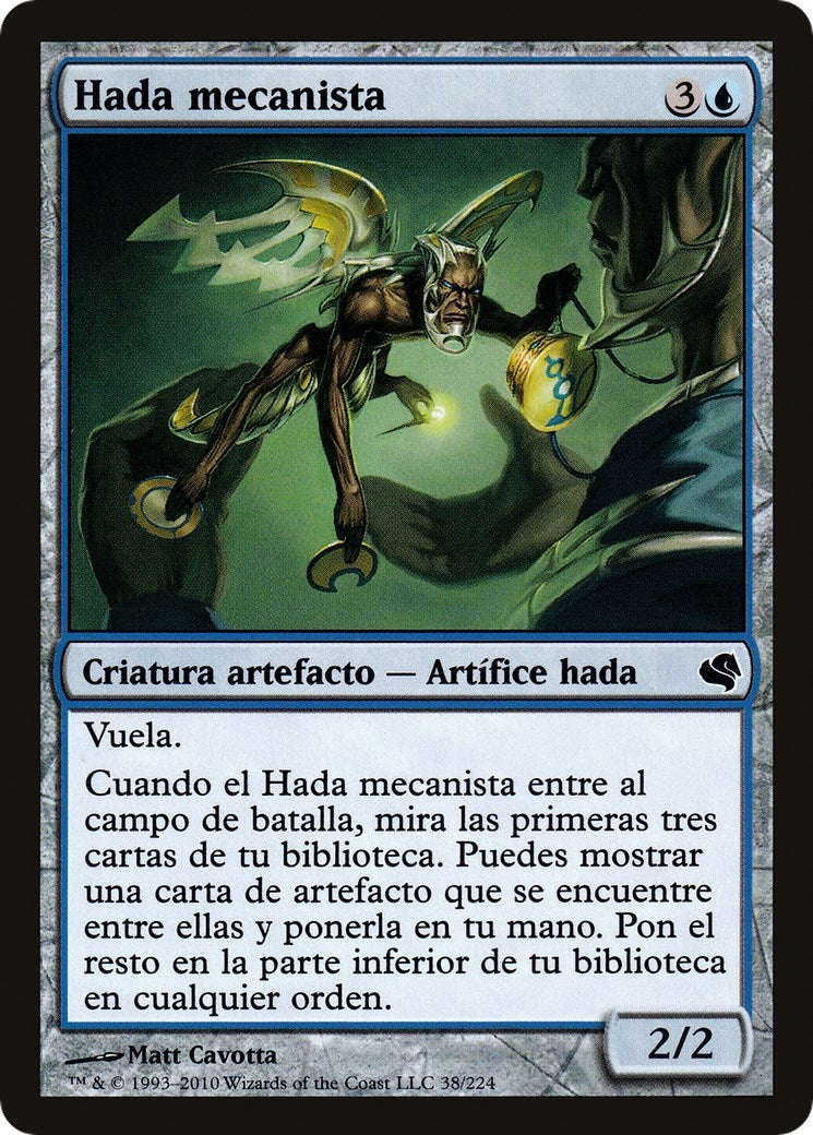 Image for Faerie Mechanist (Spanish) - "Hada mecanista" (38) (Magic Encyclopedia 2011 (Salvat)) - Magic: The Gathering
