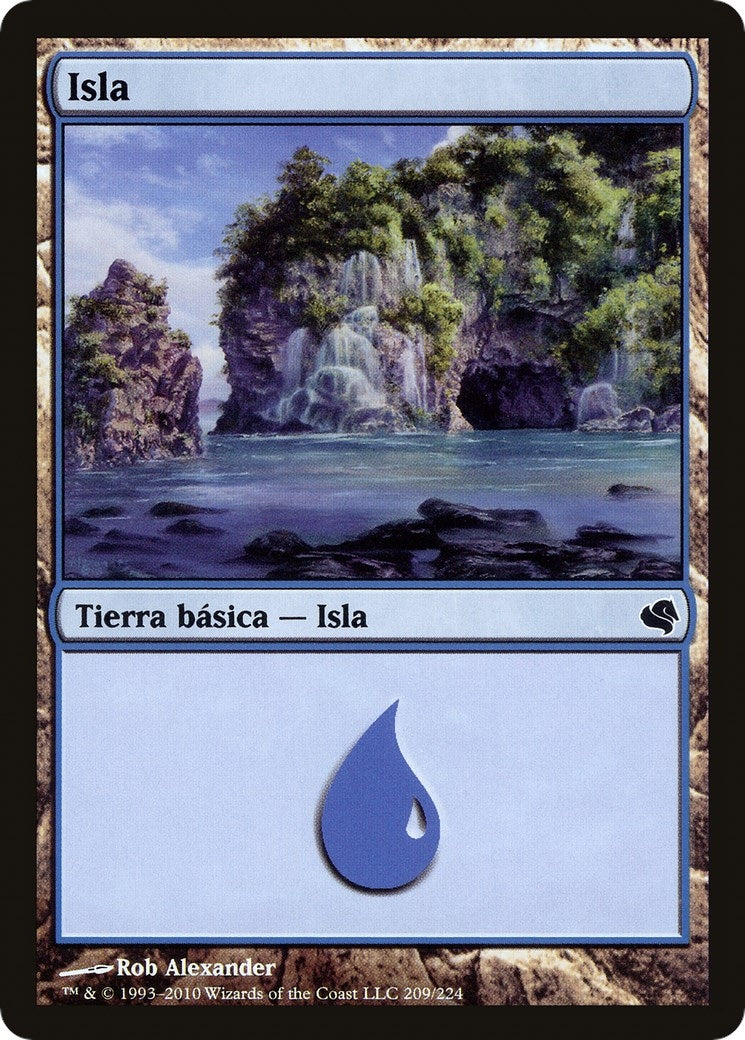 Image for Island (Spanish) - "Isla" (209) (209) (Magic Encyclopedia 2011 (Salvat)) - Magic: The Gathering