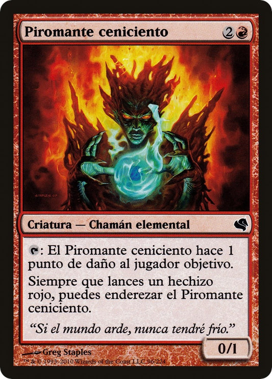 Image for Cinder Pyromancer (Spanish) - "Piromante ceniciento" (96) (Magic Encyclopedia 2011 (Salvat)) - Magic: The Gathering