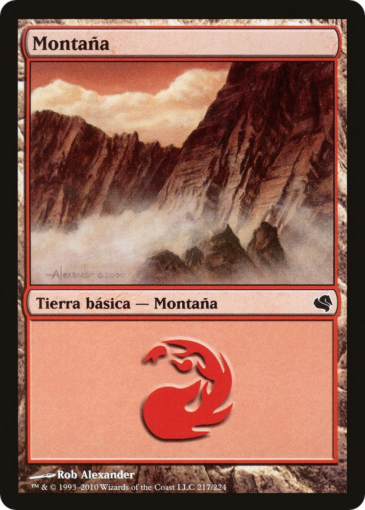 Image for Mountain (Spanish) - "Montana" (217) (217) (Magic Encyclopedia 2011 (Salvat)) - Magic: The Gathering