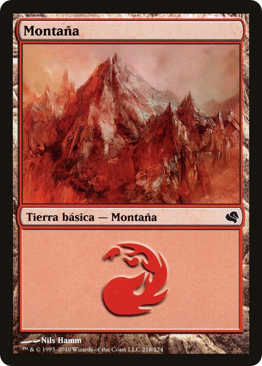 Image for Mountain (Spanish) - "Montana" (218) (218) (Magic Encyclopedia 2011 (Salvat)) - Magic: The Gathering