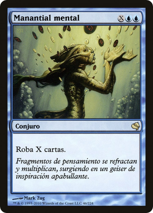 Image for Mind Spring (Spanish) - "Manantial mental" (46) (Magic Encyclopedia 2011 (Salvat)) - Magic: The Gathering
