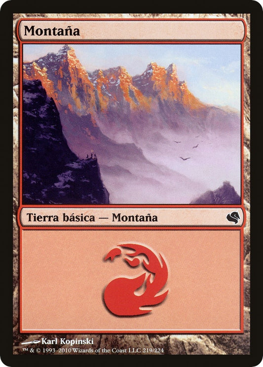 Image for Mountain (Spanish) - "Montana" (219) (219) (Magic Encyclopedia 2011 (Salvat)) - Magic: The Gathering