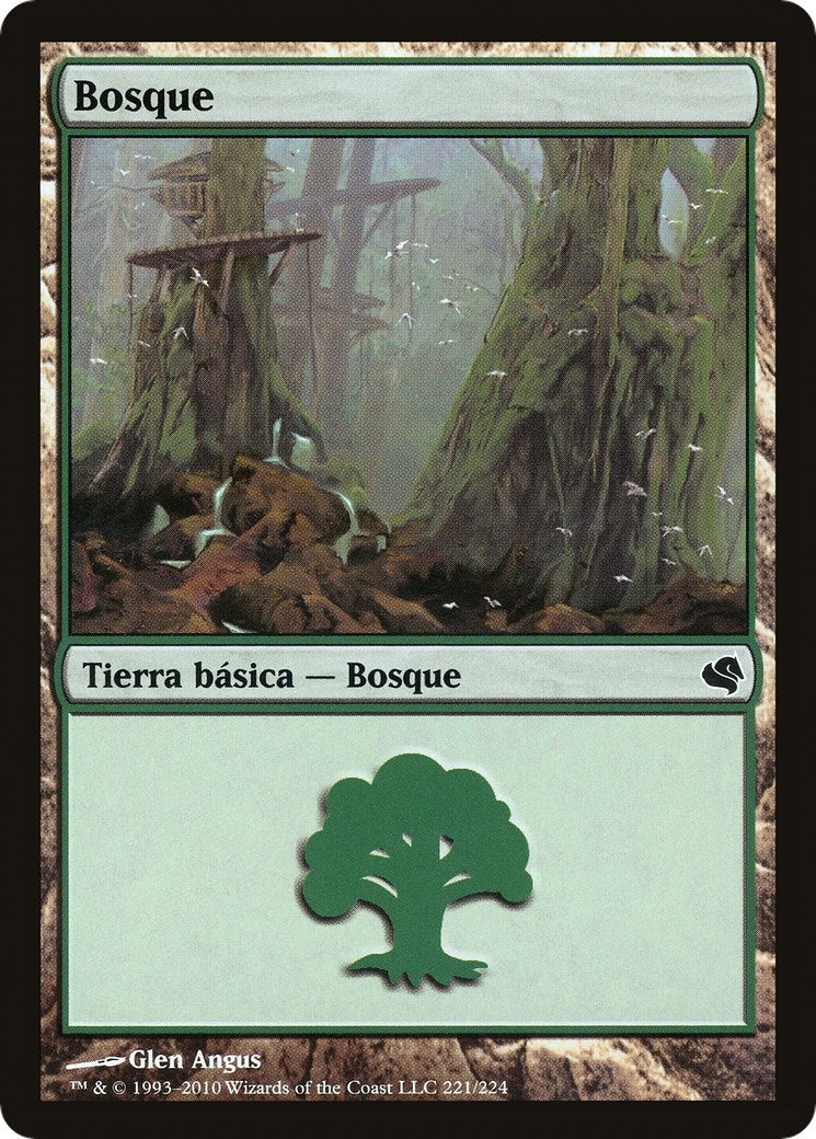 Image for Forest (Spanish) - "Bosque" (221) (221) (Magic Encyclopedia 2011 (Salvat)) - Magic: The Gathering